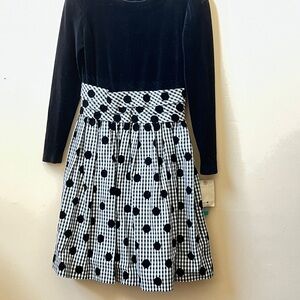 Liz Claiborne Black and White Long Sleeve Dress - New